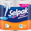 Selpak 3 laags Keukenrol, 90 vel p/rol, 2 rollen
