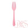 Bibo gekleurde vorken licht roze, 17cm, 20st