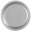 Dopla 30 gekleurde grote borden zilver, 22 cm
