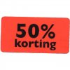 Etiket 47x25mm, 50% korting sticker